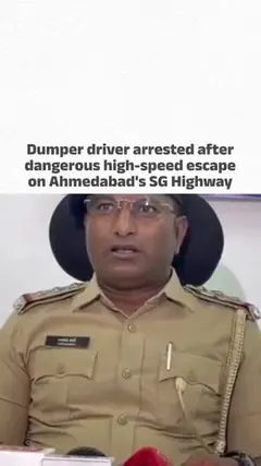 Dumper driver arrested after high-speed escape on Ahmedabad's SG Highway
