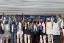 Former Narmada MLA Mahesh Vasava joins the Congress after quitting BJP