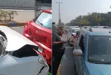 Four-vehicle pile-up near Sabarmati Riverfront causes traffic snarl