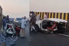 Two killed, two injured as car splits in half in Rajkot
