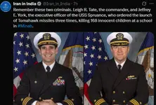 Iran names two US officers over Minab school strike, shares images