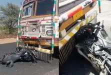 Two dead, 1 critical after truck rams bike near Ladol Mehsana